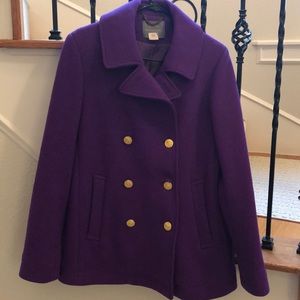 J.Crew Purple Pea Coat